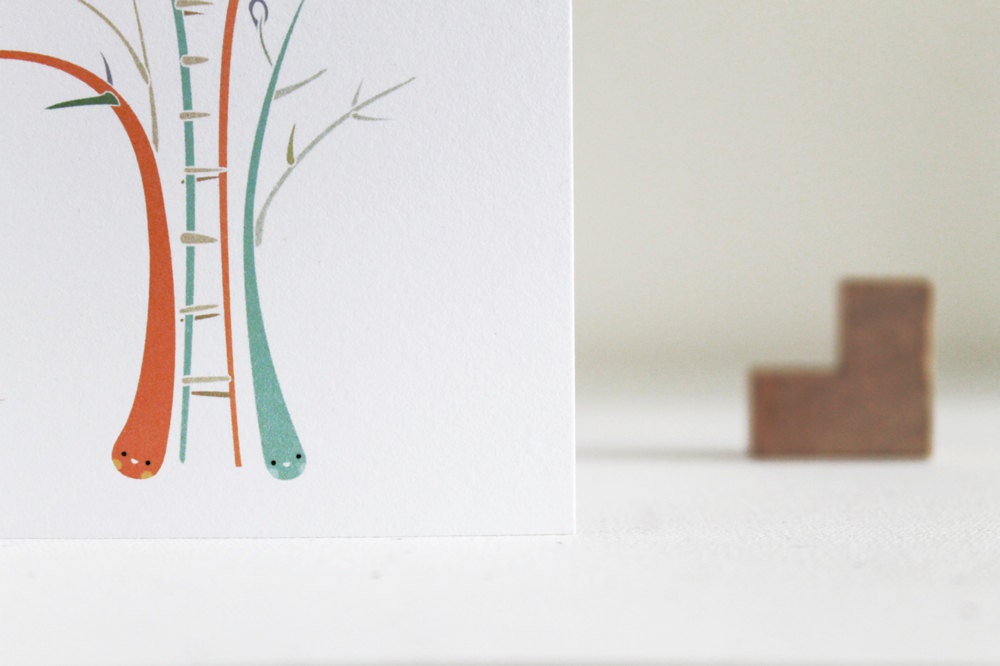 Treehouse for two - love and friendship card