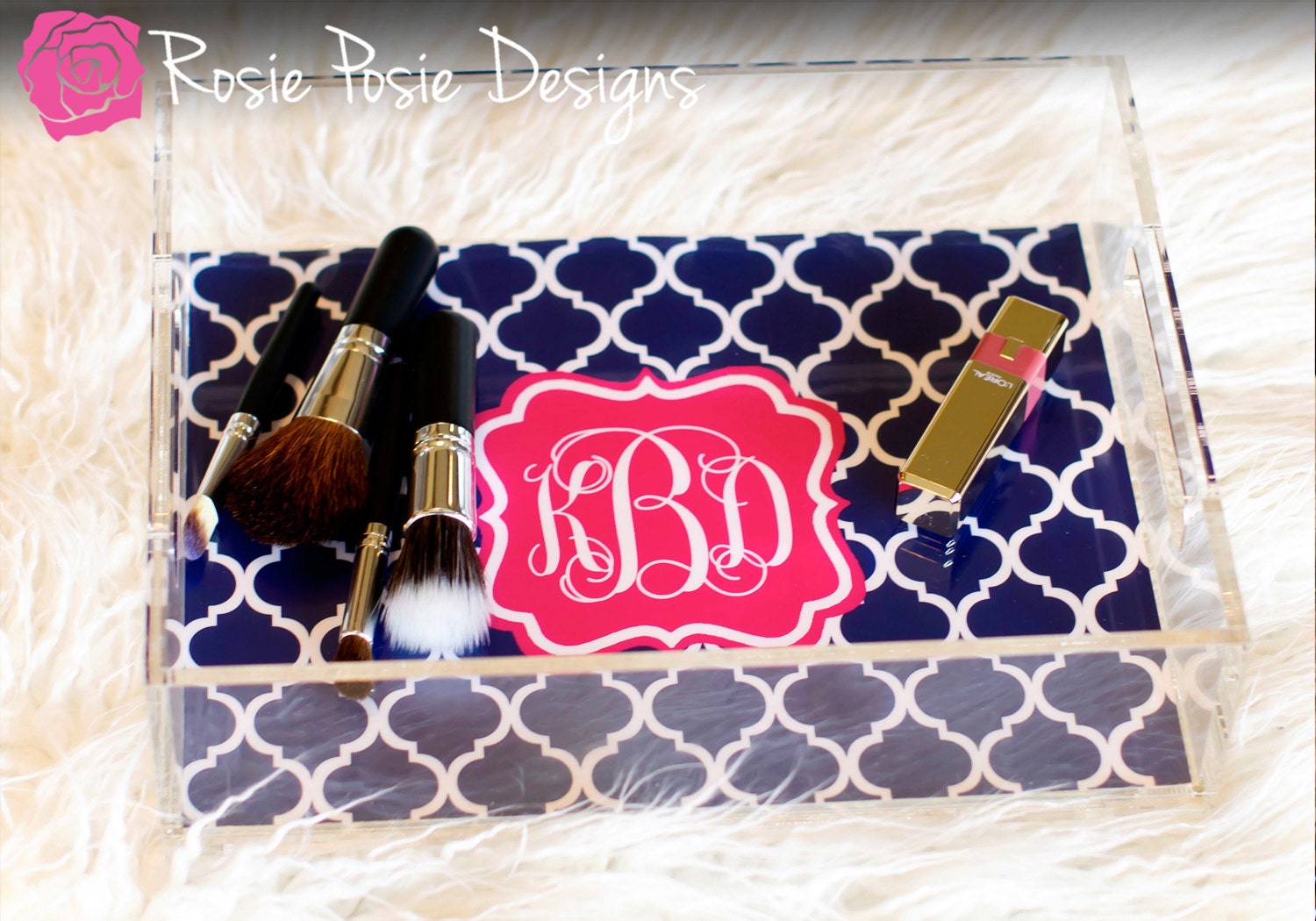 Personalized Lucite Serving Tray - 8" x 11"