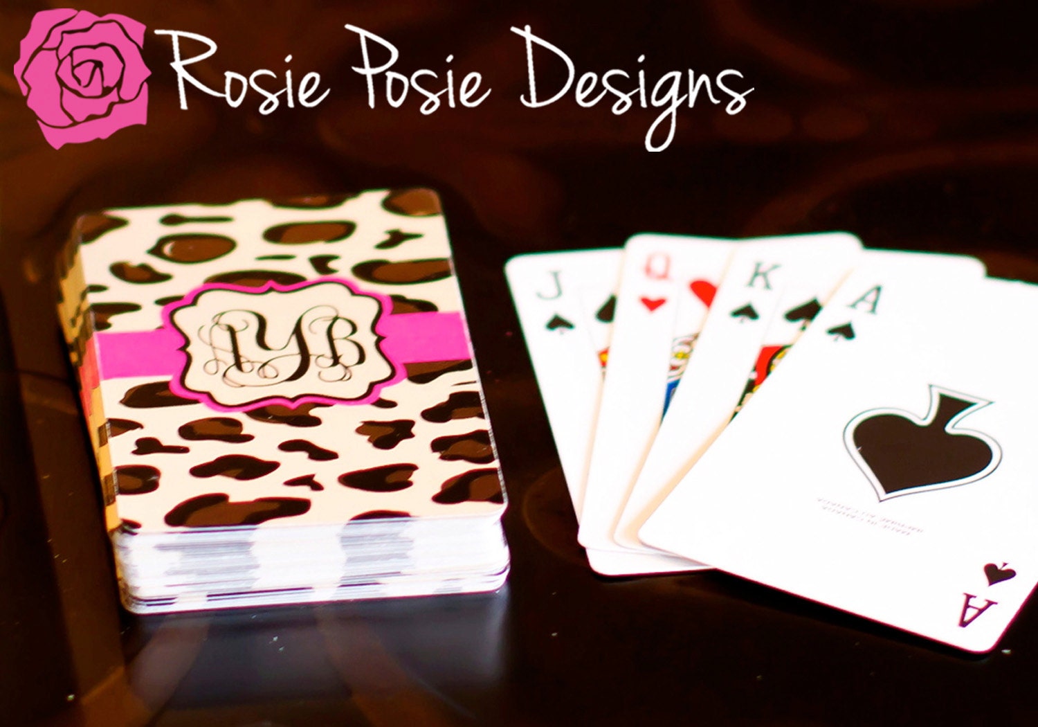Monogrammed Playing Cards-Design Your Own