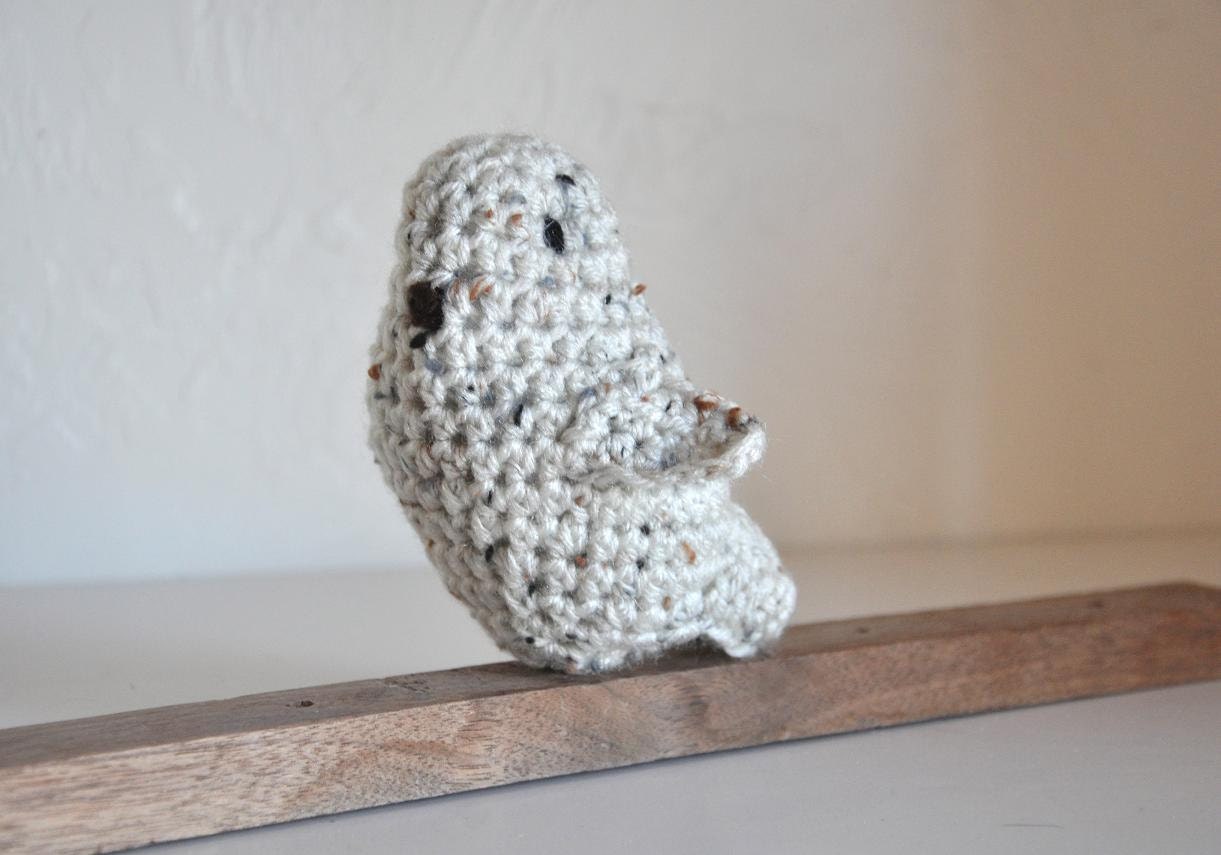 Rustic Woodland Baby Bird  Rattle Crocheted Baby Toy