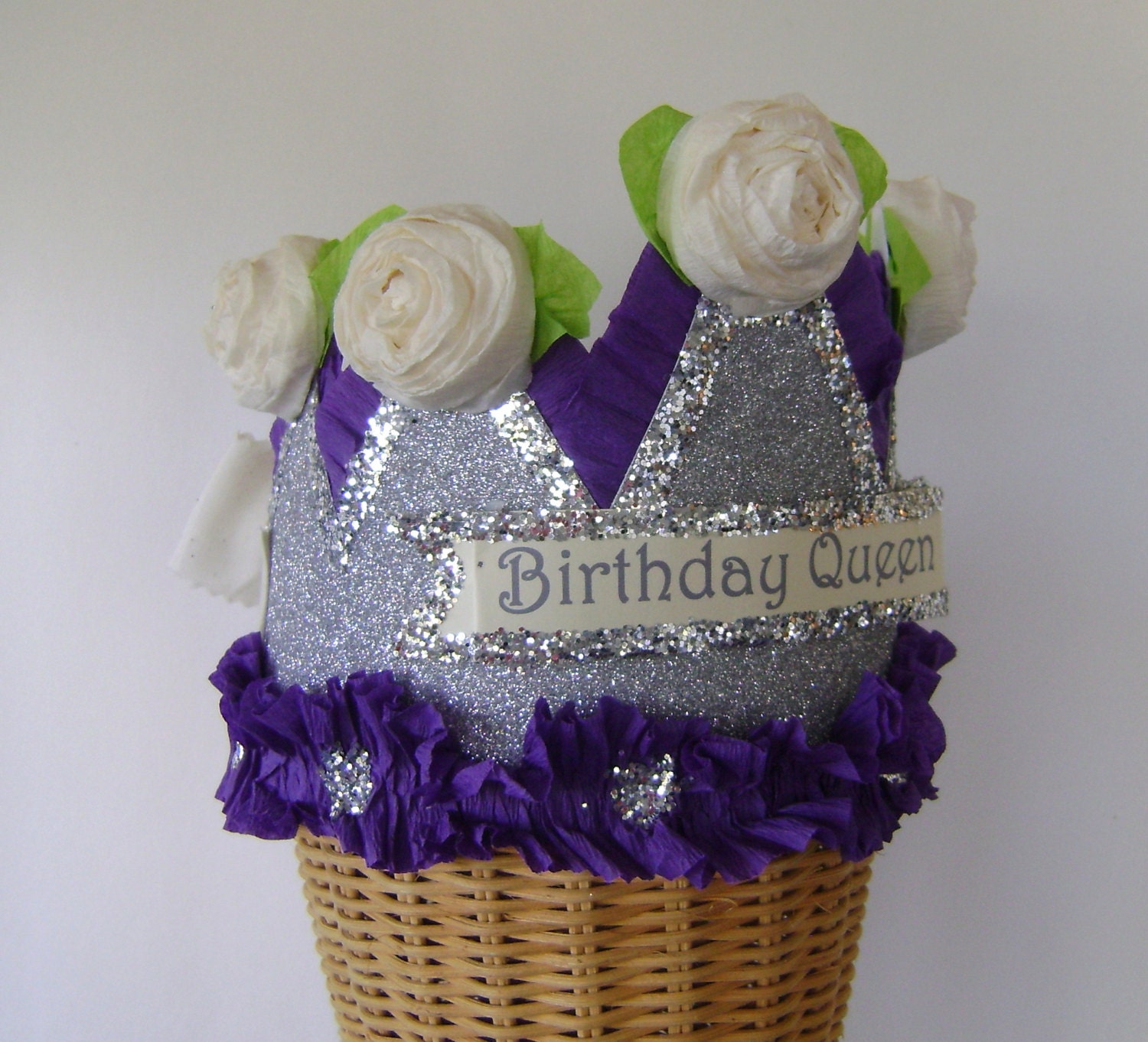 Birthday crown/hat - BIRTHDAY QUEEN or anything you want -- adult or child Il_570xn