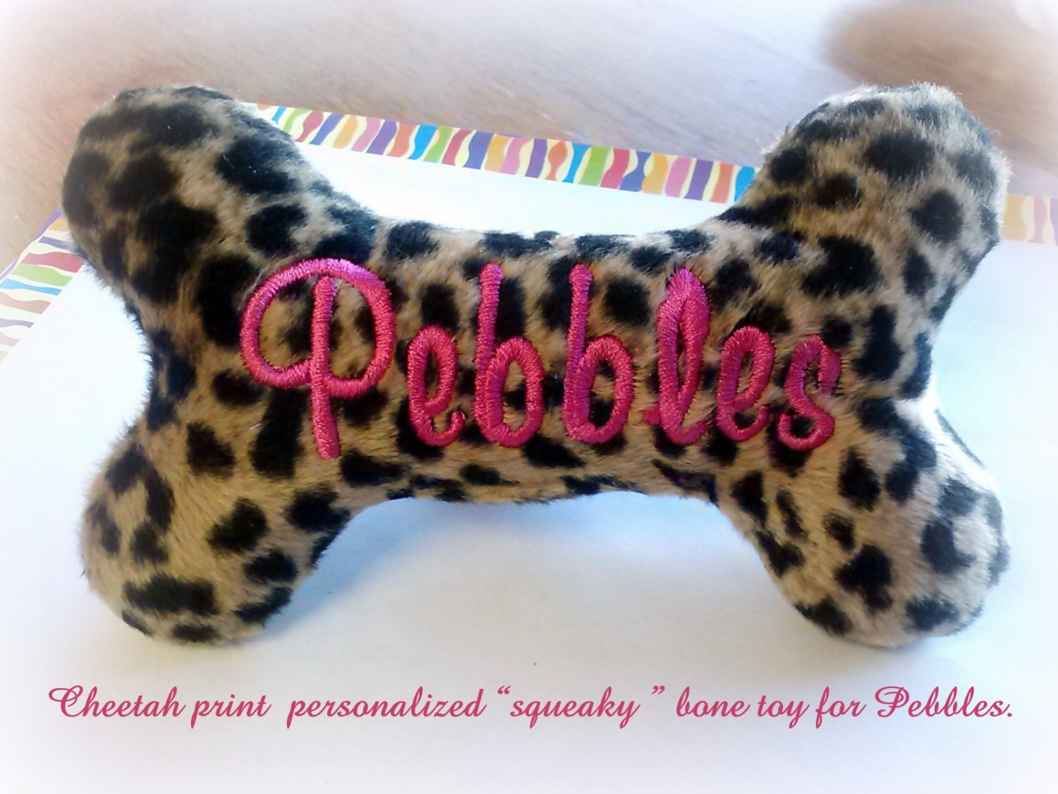 Personalized Squeaky Bone Toy For Small SPOILED Dogs