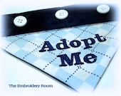 Dog Bandana-Argyle Preppy Pooch in Navy/Sky Blue  Sizes large or xlarge