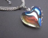 glass heart on chain - the marissa necklace