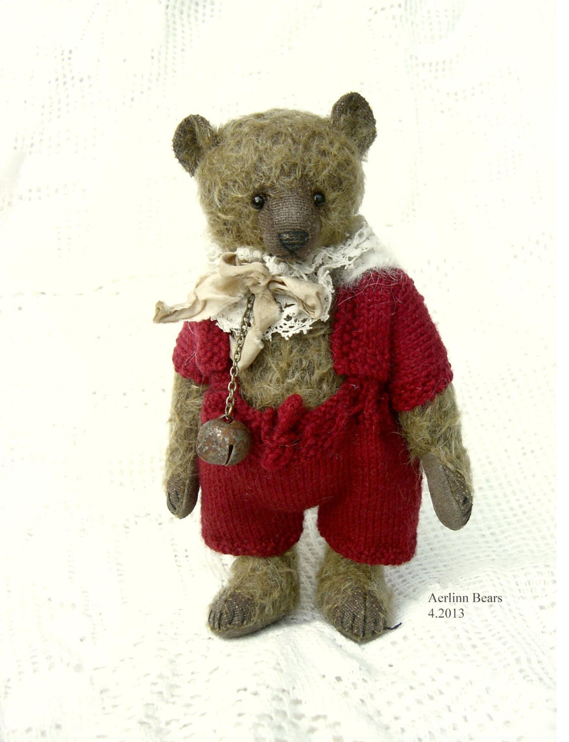 Edna, One Of a Kind Vintage Style Mohair Artist Teddy from Aerlinn Bears