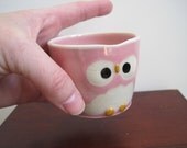 Miniature Hooter Owl Shot glass 'Kelly' in Colorado Rose Pink