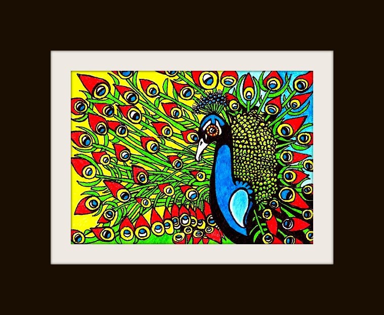 Peacock in Bloom - 8"x 10" Fine Art Print