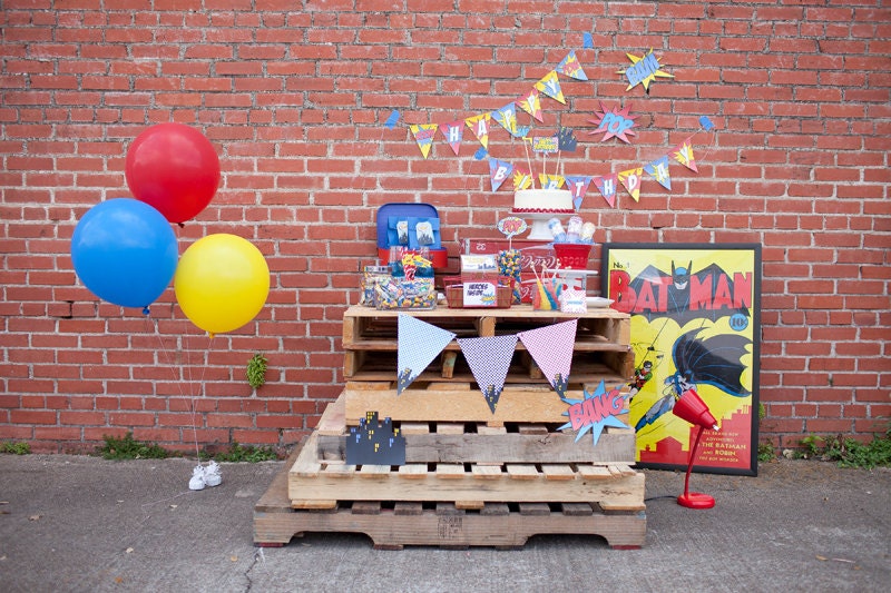 Superhero FULL Printable Birthday Party Collection - Invitation Included - hello love designs Il_170x135