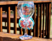 Personalized Maid of Honor Custom Name Bridal Wedding Shower Bachelorette Bridesmaid Groom Groomsman Marriage Wine Glass