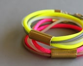 Neon Bracelet - Neon Yellow Wrap Bracelet - Neon Pink Wrap Bracelet - Choose One