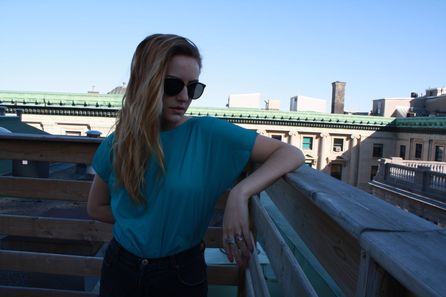 Vintage teal top