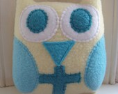 Baptism Owl - Christening Owl- First Communion - Plush Owl - Owl Pillow