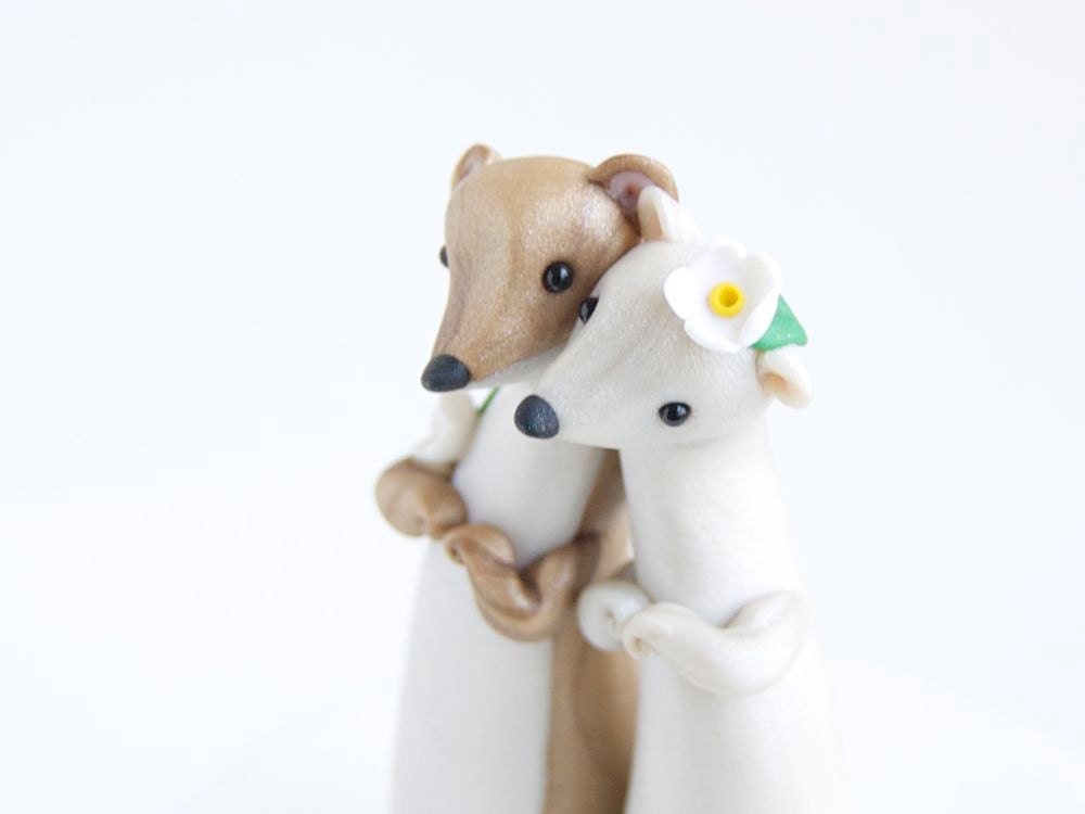 Weasel Wedding Cake Topper - Spring Wedding by Bonjour Poupette