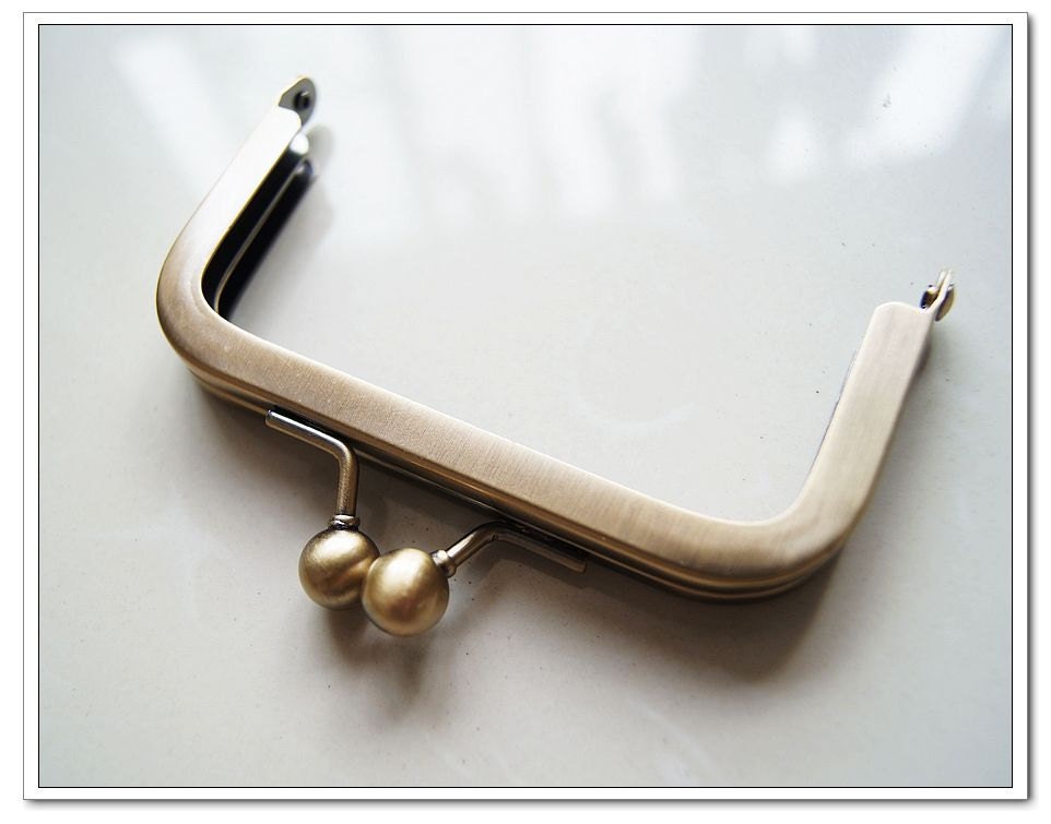 10pcs 4 inch rectangle antique brass coin purse frame Nickel free (purse making supplies)