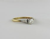 Antique Diamond Engagement Ring. Beautiful Diamond Ring, Circa 1920s.