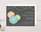 Bridal Shower Invitations, Chinese Paper Lantern Trio