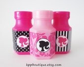 Barbie inspired Silhouette Deluxe Mini Birthday Bubbles Party Favors