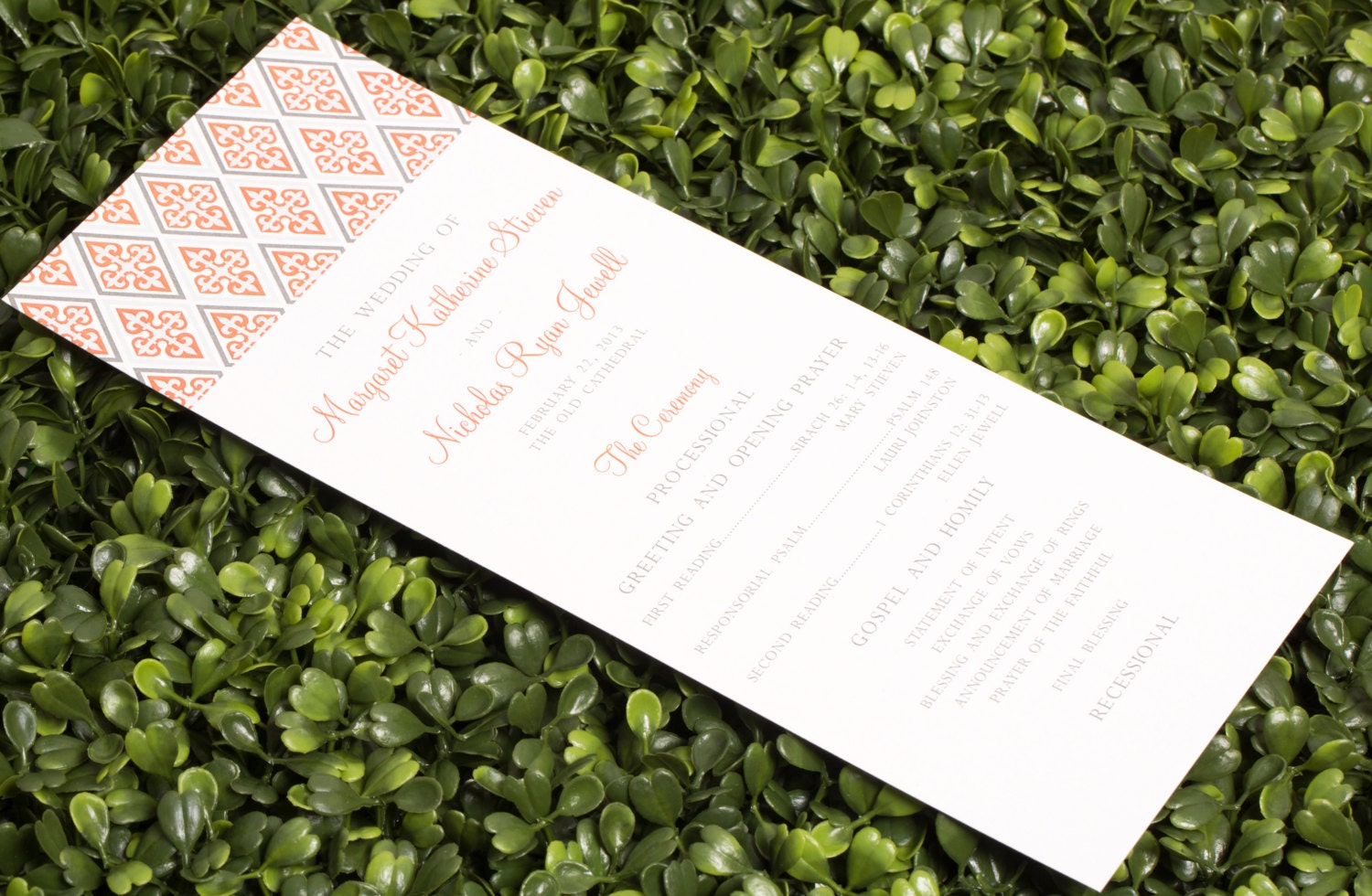 Geometric Love Wedding Program - Set of 50 PRINTED programs by Flair Designery Il_170x135