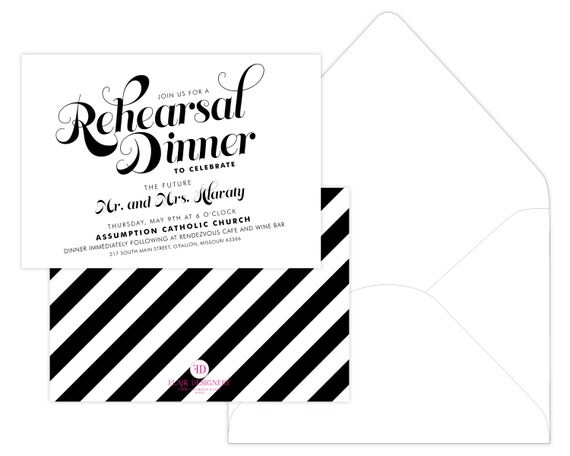 Let's Rehearse Fine Paper Invitation - Set of 24 Invites - by Flair Designery Il_570xn