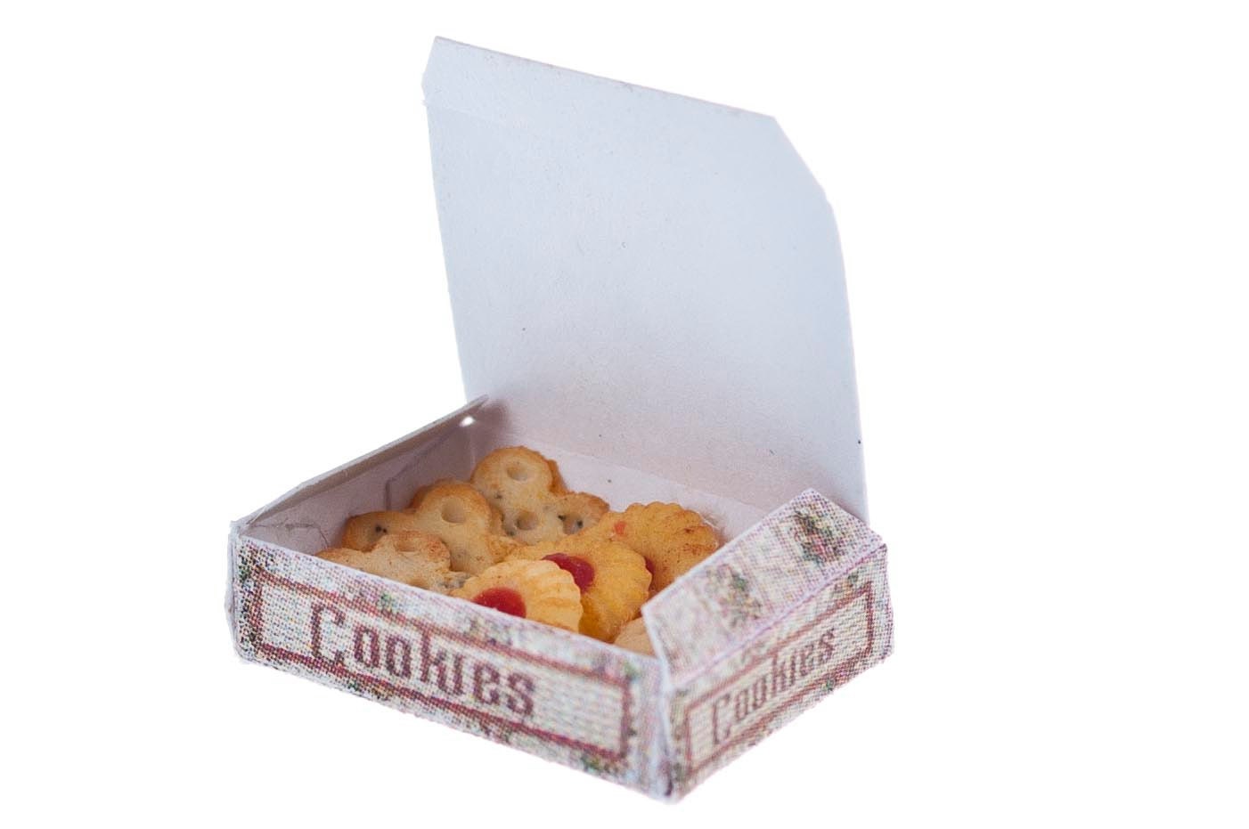 little box of assorted cookies dollhouse miniature food