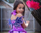 Unique Tutu Fairy with Embroidered Wings-Custom Size