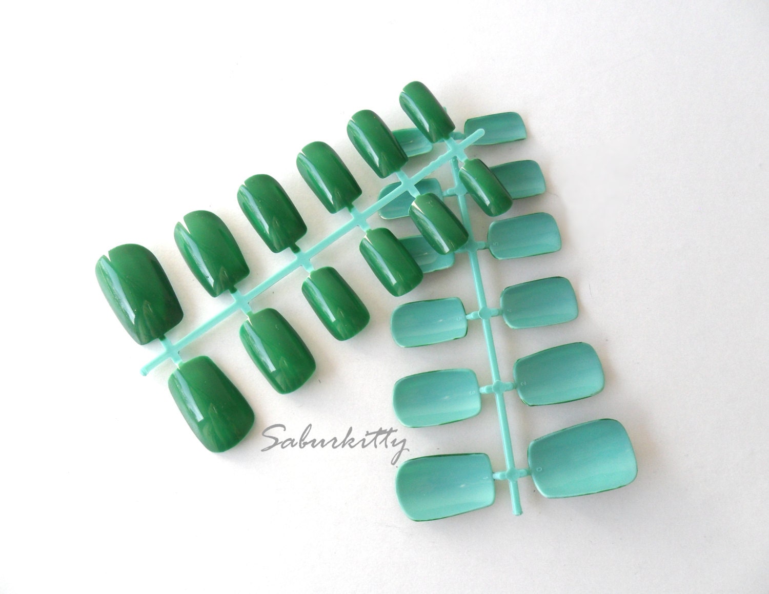 Emerald Nail Art artificial retro press on nails fake nails green accessory acrylic nails fingernail art with Glue