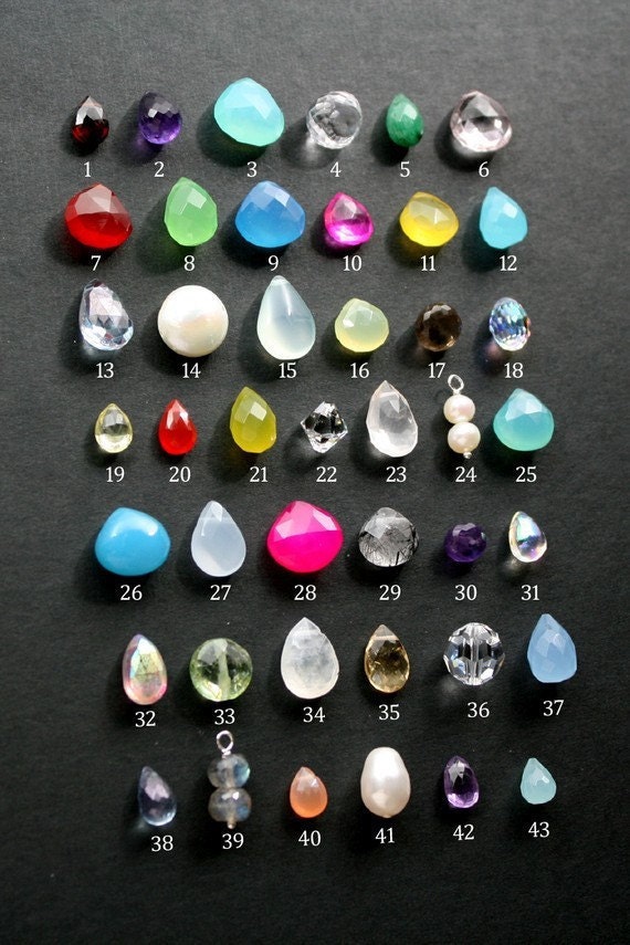 Add on  a Sterling or Gold filled Wire wrapped Birthstone/ Gemstone for Necklace, Bracelet