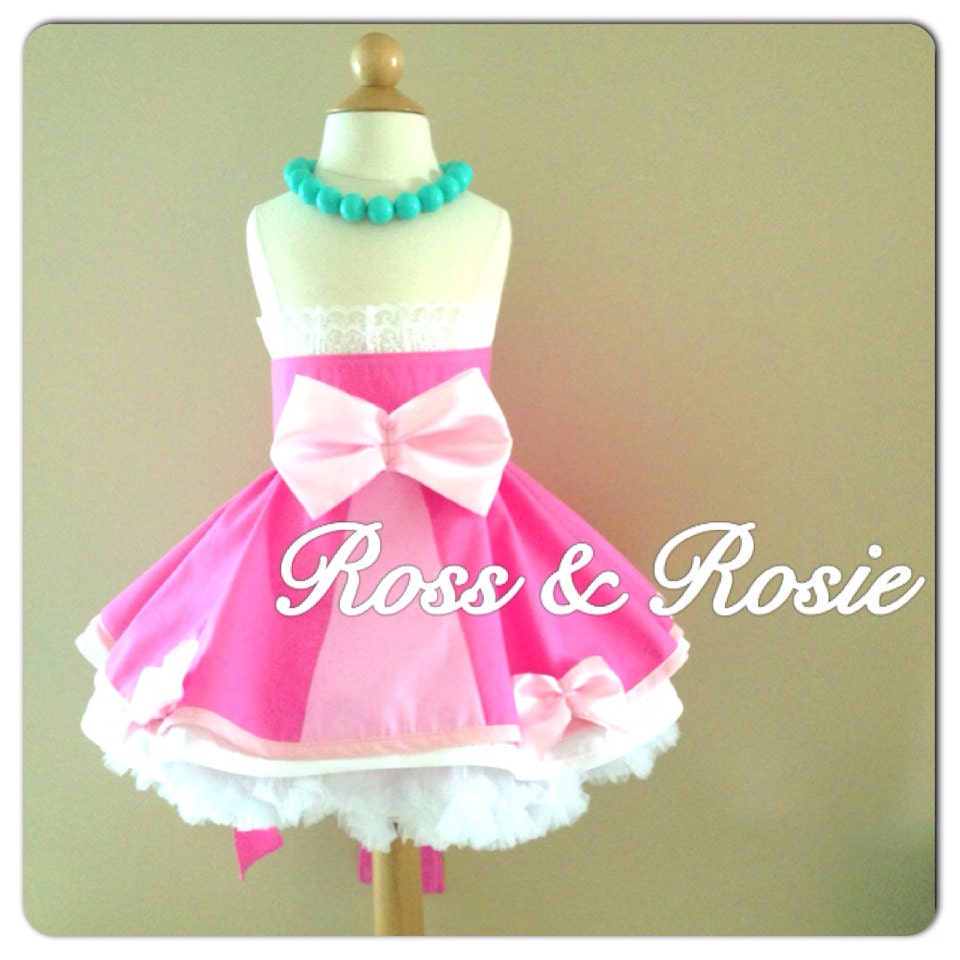 Cinderella inspired Dress Up Costume Apron, Half Apron, Pink Gown Style....Made to Order