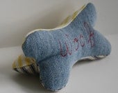 Limited Edition Summer Time Stripe Bone personalized dog toy