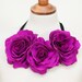 Necklace bib with flowers Magenta neon fluro, adjustable black ribbon, flower crown, handmade