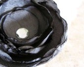 City Gray Silk Hair Flower or Pin