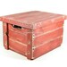 Wood Crate Furniture Rustic Lidded Wooden Box Reversible Lid Serving Tray