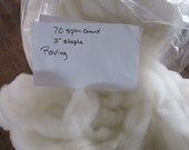 Targhee Rambouillet roving about 20 micron, 70 spin count, 3" - 3 1/2" staple Montana Raised