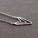 Chevron Arrow Necklace - Sterling Silver