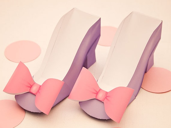 High Heel Favor Box - DIY Printable Shoe with Bow PDF Il_570xn