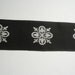 5 Yards New Hampshire Jacquard  - Sewing Gift Wrapping Black & Silver / Grey Trim