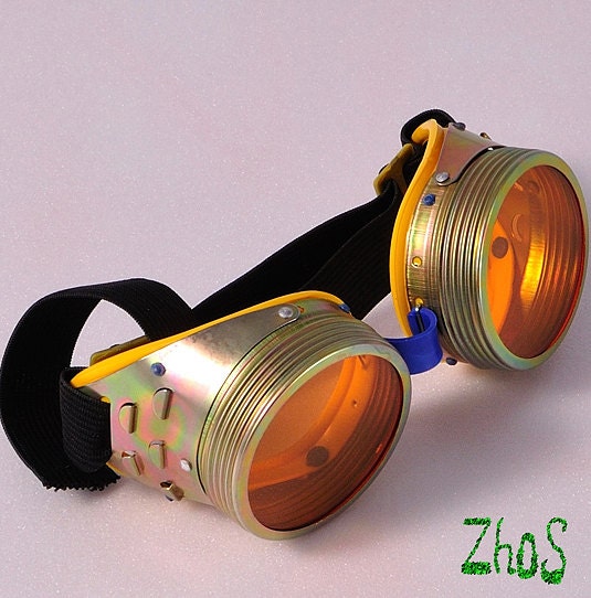 Steampunk Cyber Goggles Glasses Cosplay Anime Larp Rave