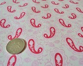 Tilda fabric FQ .... Paisley in Burgundy .... EXTRA LARGE Fat Quarter 50 x 70cm Buy any 4 get a surprise one Free Il_170x135