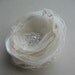 Bridal hair flower Wedding hairpiece accessory Vintage Champagne Ivory Nude small fascinator veil Rustic shabby chic clip lace