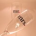 Wedding Toasting Flutes / mr and mrs