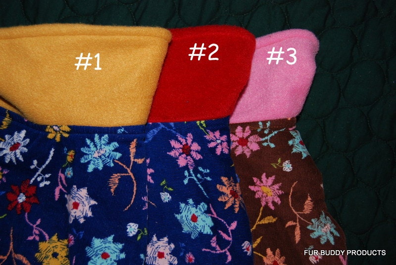 Clearanced priced FBP 16" OOAK Corduroy Coats Lined With Fleece for Dogs.