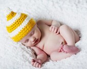 Newborn Striped Elf Hat Crochet Pattern