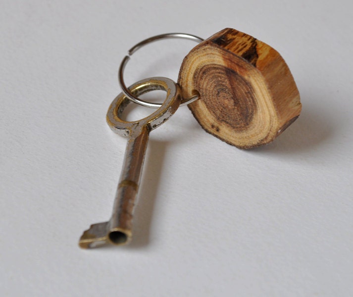 Natural Acacia Wooden  KeyRing . . . Keychain