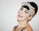 Vintage Inspired Head Scarf, Pretty Spring Floral, Retro, Rockabilly