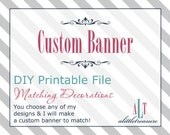 Printable Baby Shower Banner - Bridal Shower Decor - Baby Shower Decorations