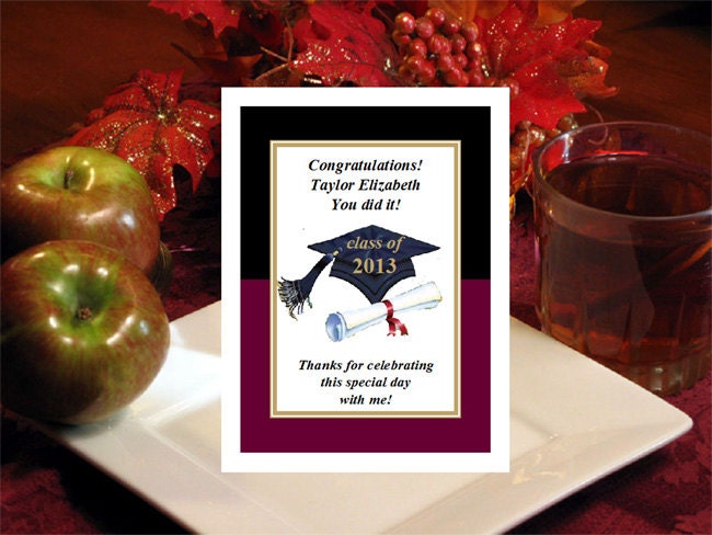 personalized GRADUATION hot apple cider party favors