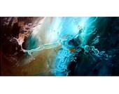 Modern Abstract Giclee Print on Fine Art Paper of Original Painting "Imagination Run Wild" by R Schoeffel. 20x10