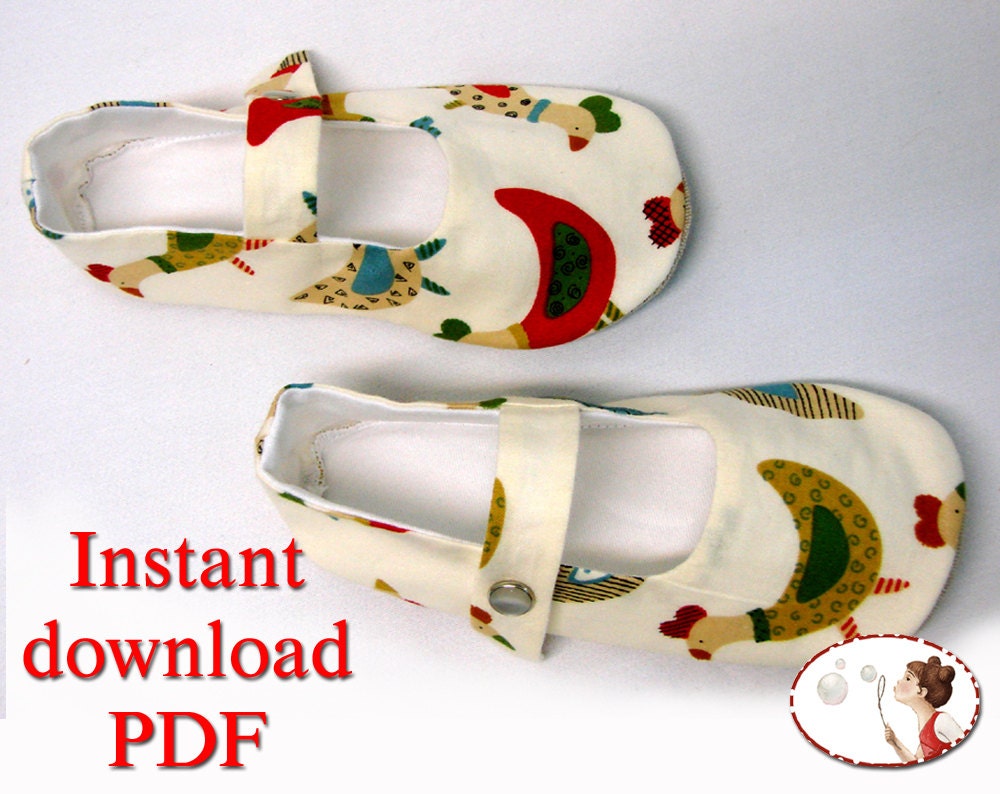 Mary Jane Girl Shoes PDF Sewing Pattern