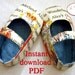 Sewing Pattern. PDF. Alice Baby Shoes for Wonderland walk