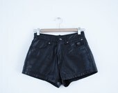 Perfect Harley Davidson Black Soft Leather Shorts XS-S